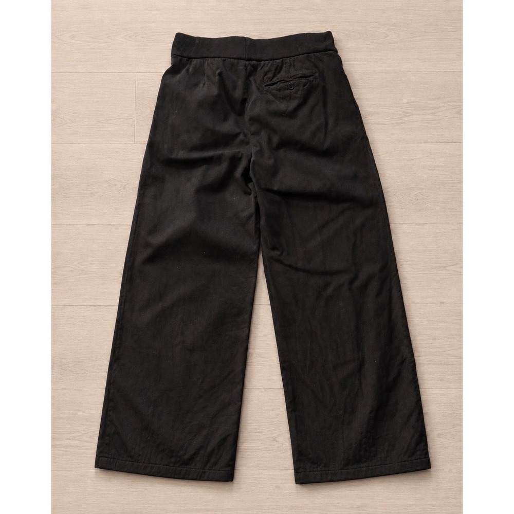 James Perse Ribbed Waist Wide Leg Pants Womens Size 3 Large Black Cashmere Blend - Picture 6 of 8